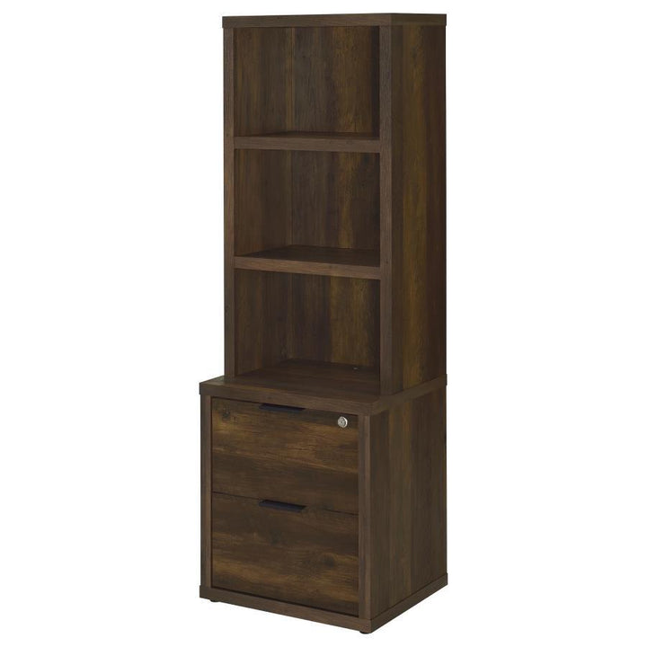 Westpark - 3 Piece Wall Unit Bookcase Set With USB - Dark Pine