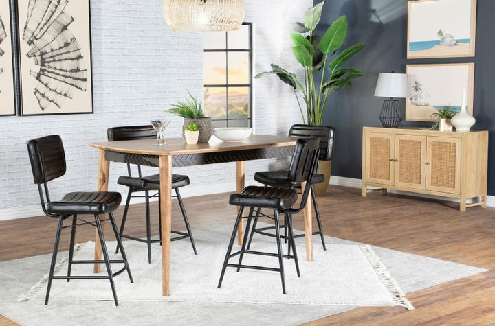 Coaster Furniture Partridge - 5 Piece Counter Dining Set - Sheesham And Espresso