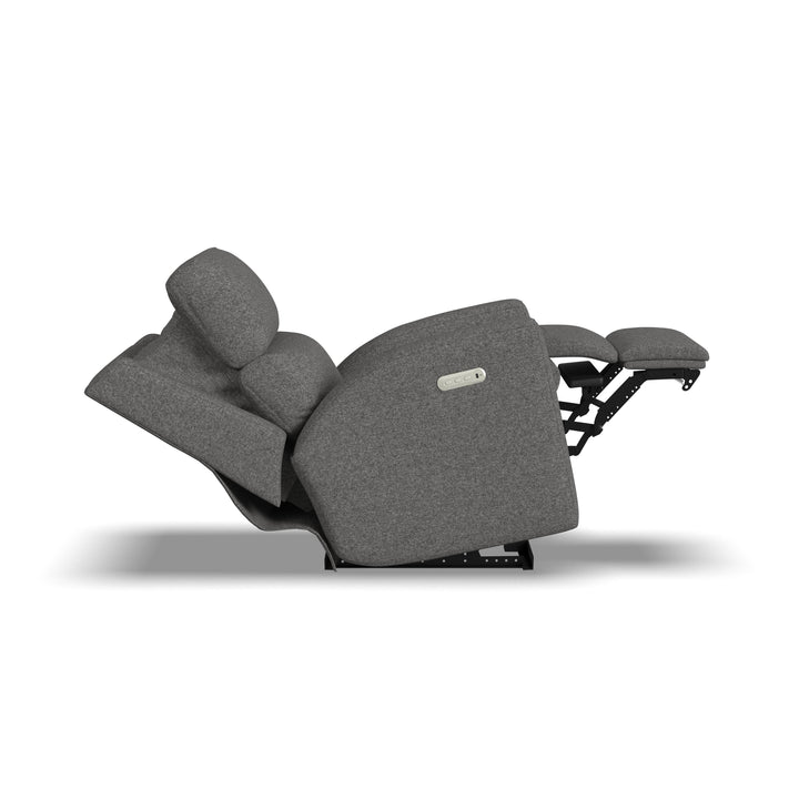 Score Power Reclining Loveseat With Power Headrests &amp; Lumbar Dark Gray