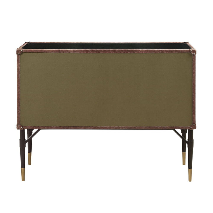 Brancaster - Console Cabinet - Top Grain Leather & Aluminum