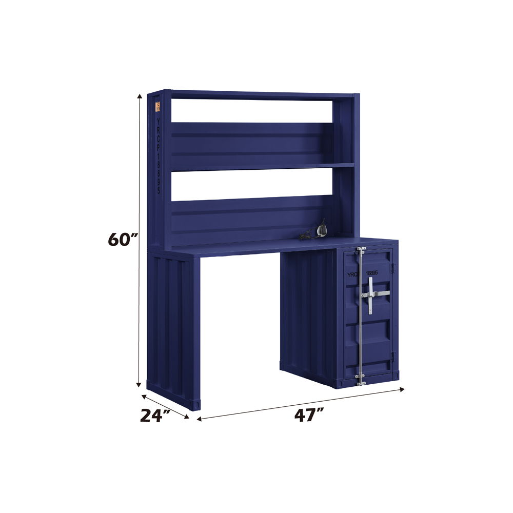 Cargo - Writing Desk With Hutch - Blue