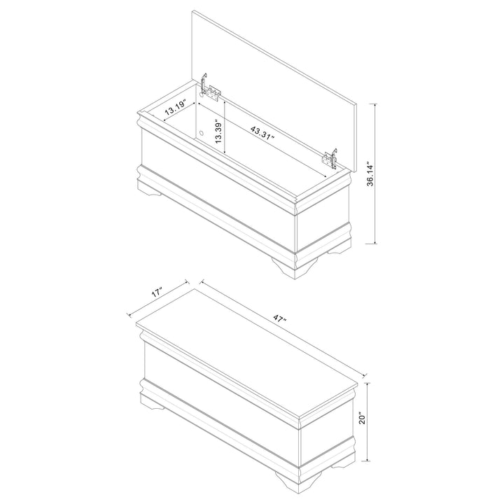 Coaster Furniture 900022 Pablo Cedar Chest Warm Brown
