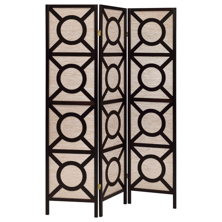 Coaster Furniture 900090 Vulcan 3 Panel Room Divider Folding Shoji Screen Cappuccino