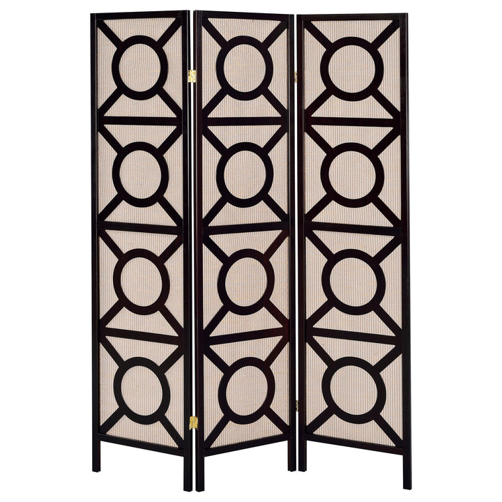 Coaster Furniture 900090 Vulcan 3 Panel Room Divider Folding Shoji Screen Cappuccino