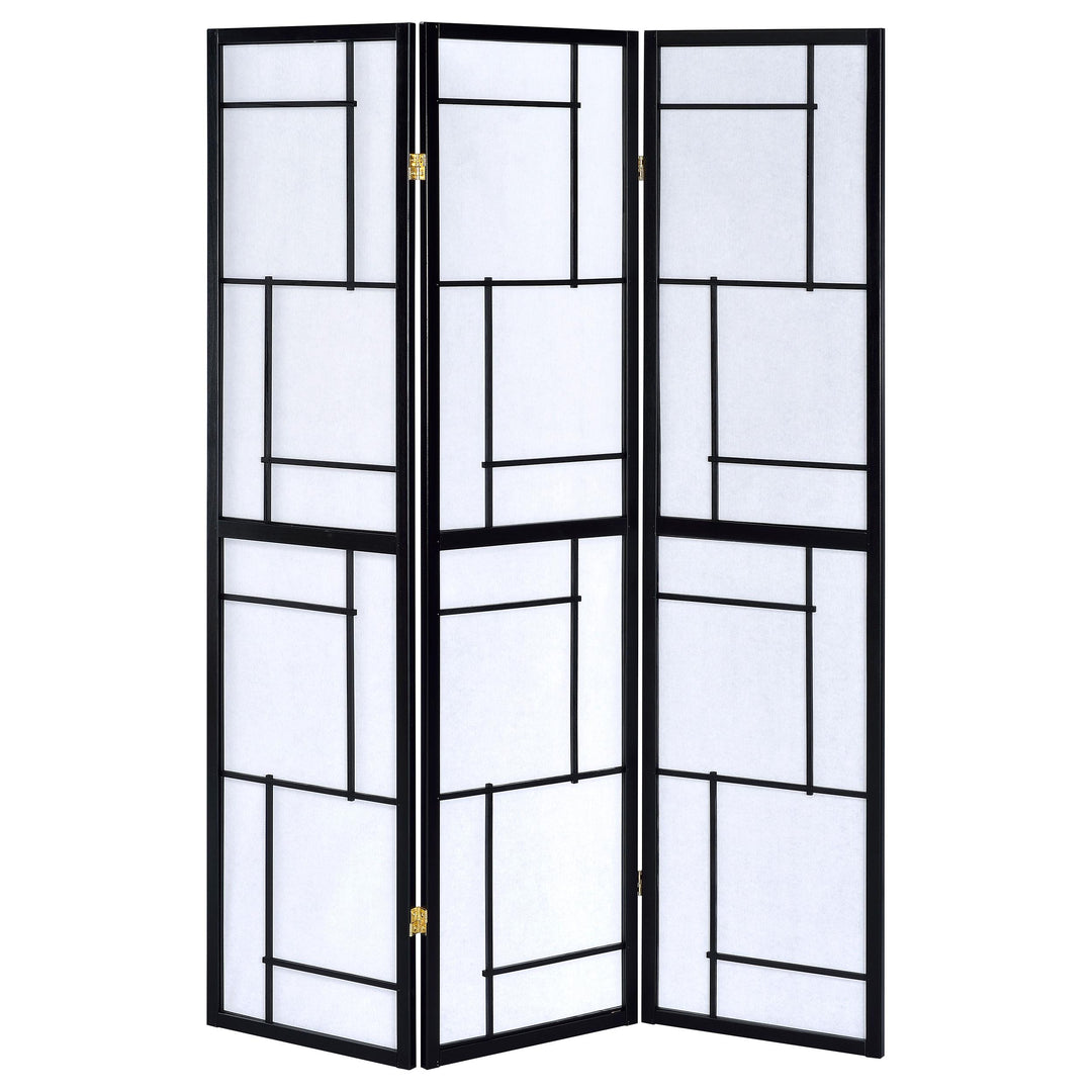 Coaster Furniture 900102 Damis 3-Panel Room Divider Folding Shoji Screen Black