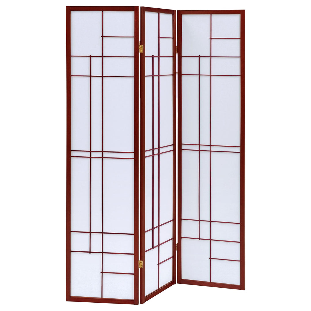 Coaster Furniture 900110 Katerina 3-Panel Room Divider Folding Shoji Screen Cherry