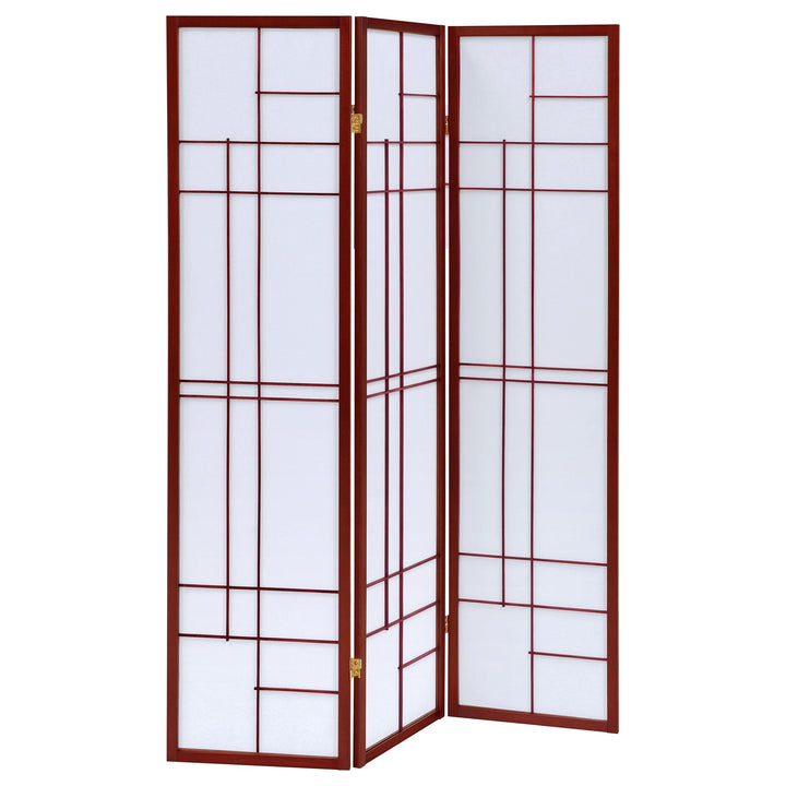Coaster Furniture 900110 Katerina 3-Panel Room Divider Folding Shoji Screen Cherry