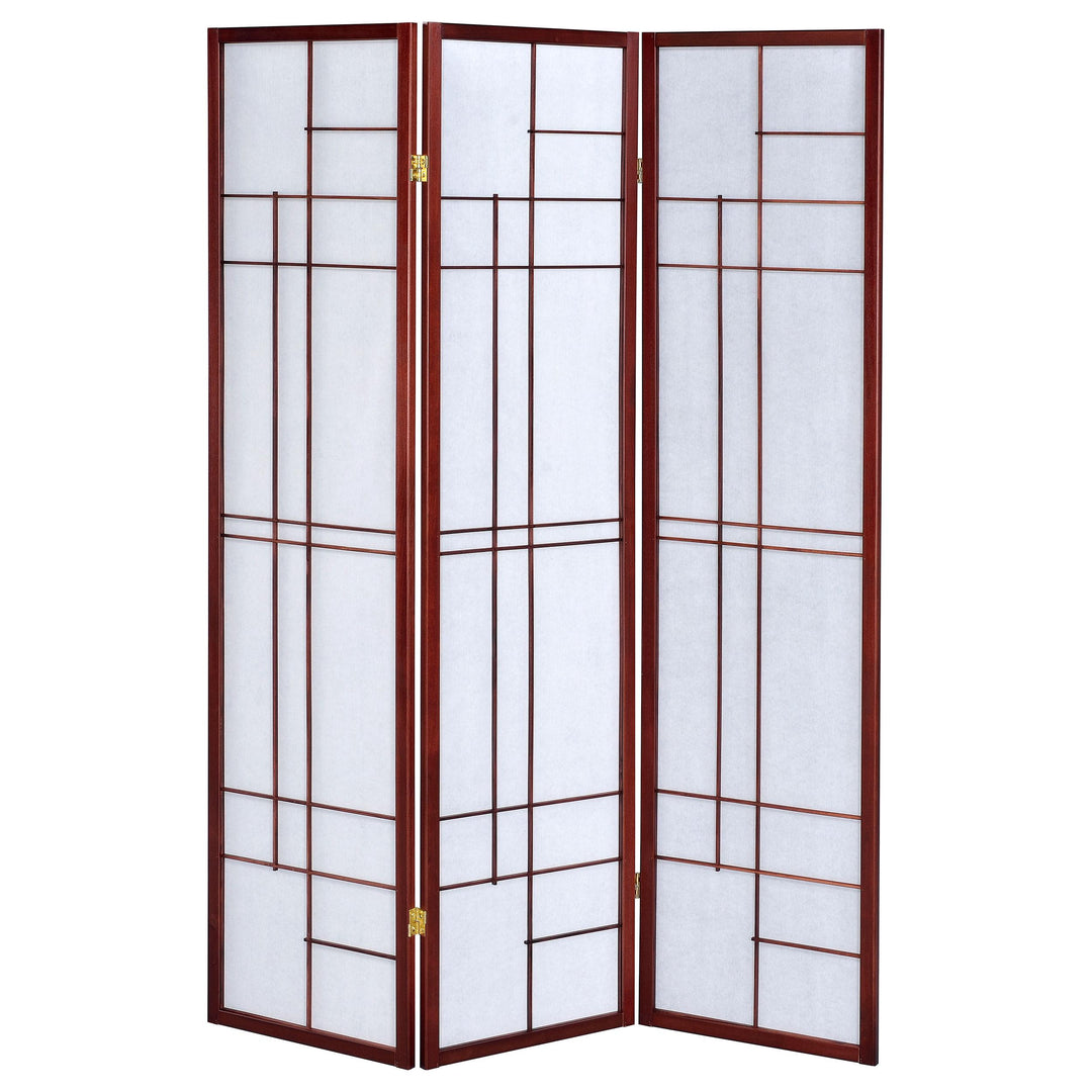 Coaster Furniture 900110 Katerina 3-Panel Room Divider Folding Shoji Screen Cherry