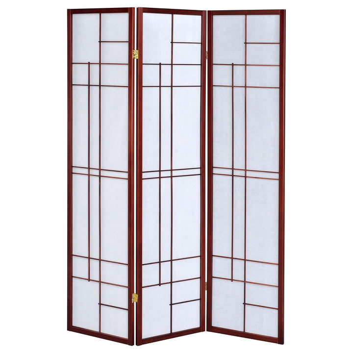 Coaster Furniture 900110 Katerina 3-Panel Room Divider Folding Shoji Screen Cherry
