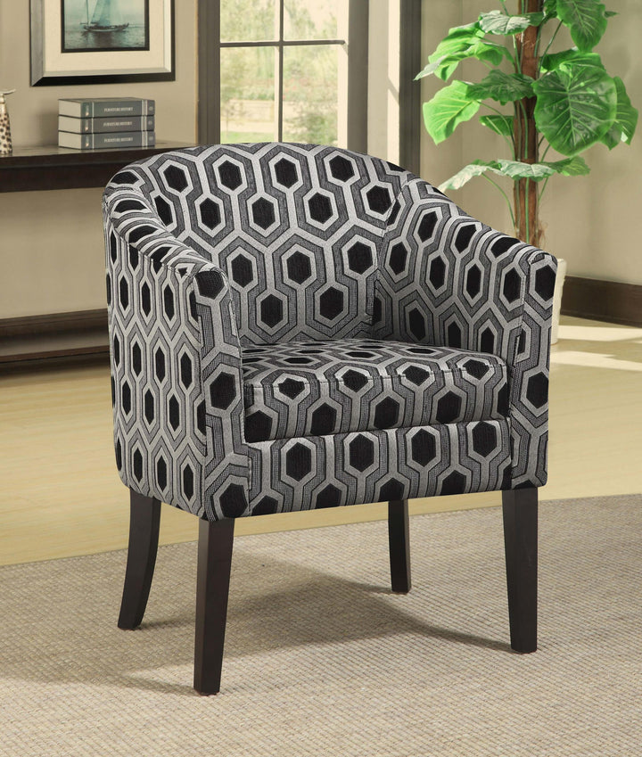 Coaster Furniture 900435 Jansen Upholstered Accent Club Chair Grey and Black