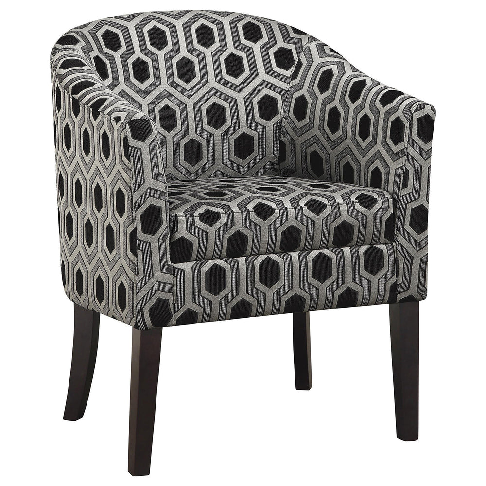 Coaster Furniture 900435 Jansen Upholstered Accent Club Chair Grey and Black
