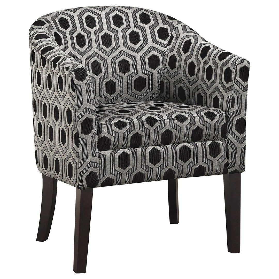 Coaster Furniture 900435 Jansen Upholstered Accent Club Chair Grey and Black