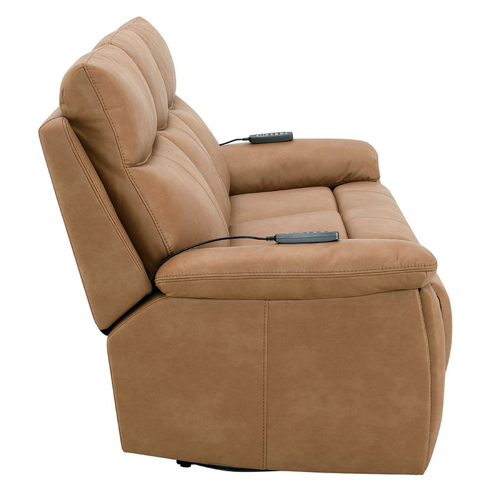 Chavis - Power Motion Sofa With USB & Power Headrest - Brown