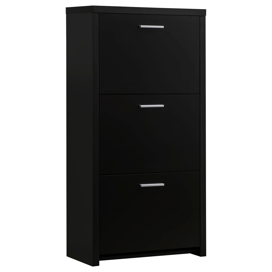 Coaster Furniture 900604 Vivian 3-drawer Engineered Wood Shoe Cabinet Black