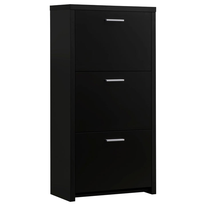 Coaster Furniture 900604 Vivian 3-drawer Engineered Wood Shoe Cabinet Black