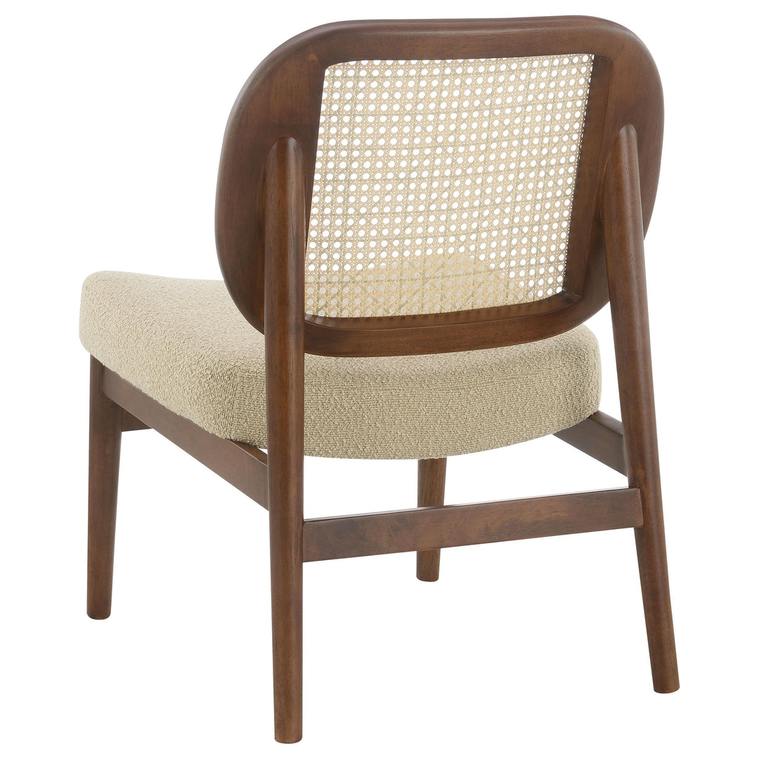 Coaster Furniture 900621 Rayo Rattan Cane Back Accent Chair with Padded Seat Camel