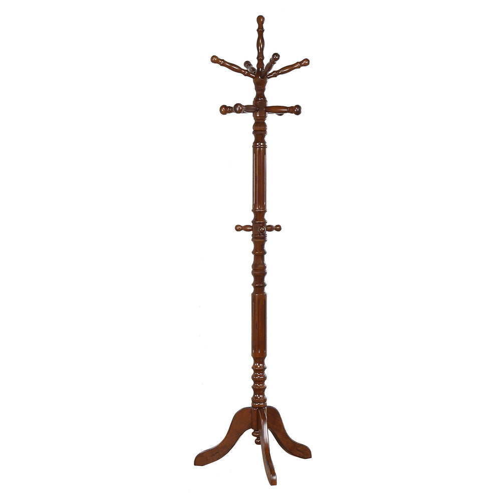 Coaster Furniture 900769 Achelle 11 Hook Freestanding Coat Rack Hat Hanger Tobacco