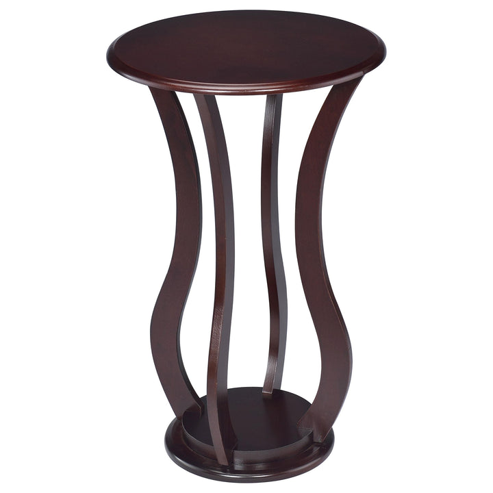Coaster Furniture 900934 Elton Round Wood Top Accent Side Table Cherry