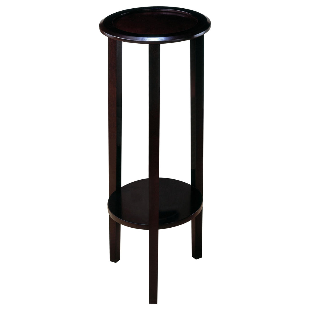 Coaster Furniture 900936 Kirk 1-shelf Round Wood Plant Stand Side Table Espresso
