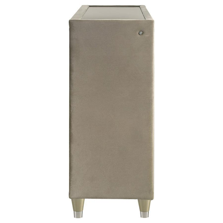 Lorient - 8-Drawer LED Bedroom Dresser Cabinet - Ivory And Camel
