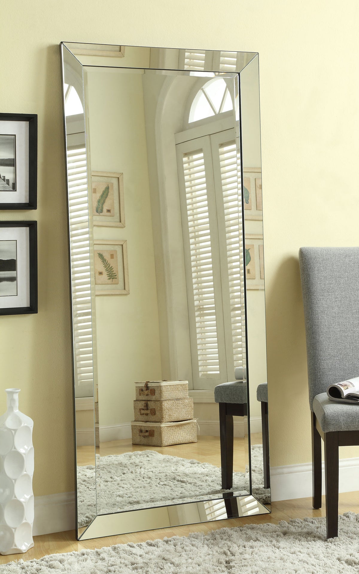 Barnett - Full Length Floor Or Wall Mirror - Silver