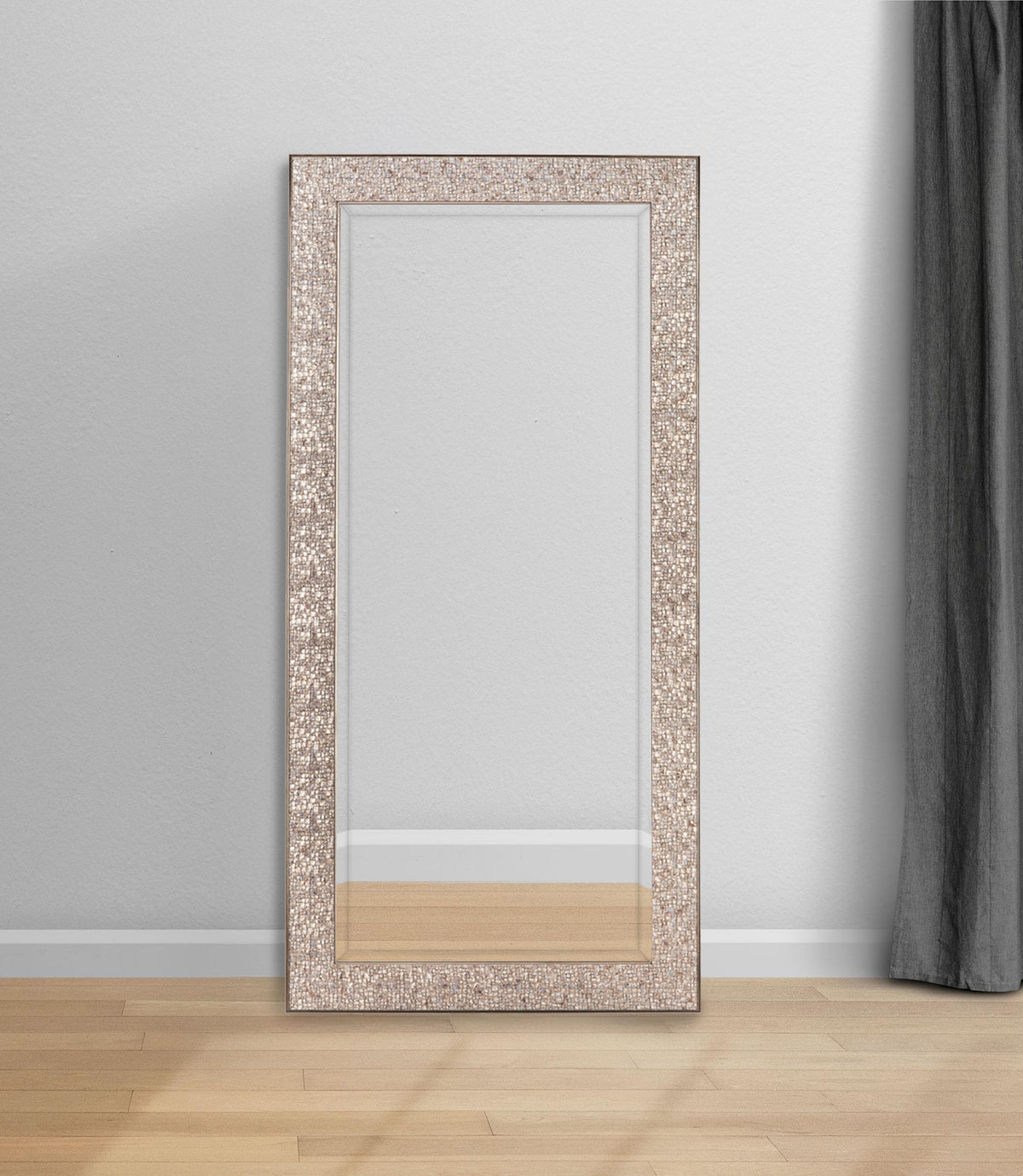 Rollins - Rectangular Floor Mirror - Silver