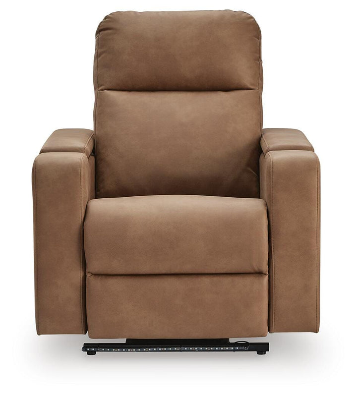 Lorrenton Power Glider Recliner with Audio System - Light Brown (3)