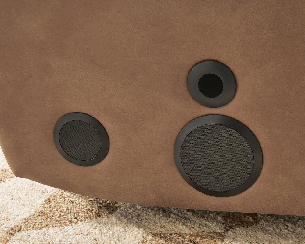 Lorrenton Power Glider Recliner with Audio System - Light Brown (9)
