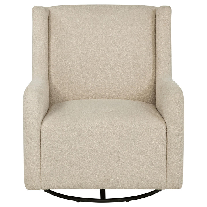 Coaster Furniture 902453 Serra Boucle Upholstered Swivel Glider Recliner Sandy Beige