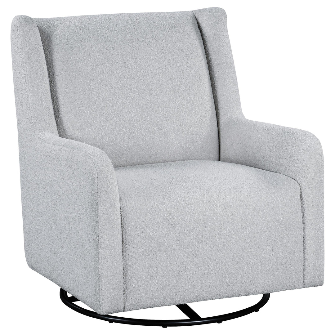 Coaster Furniture 902454 Serra Boucle Upholstered Swivel Glider Recliner Dove Grey