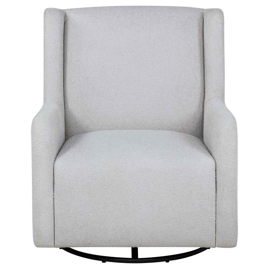Coaster Furniture 902454 Serra Boucle Upholstered Swivel Glider Recliner Dove Grey