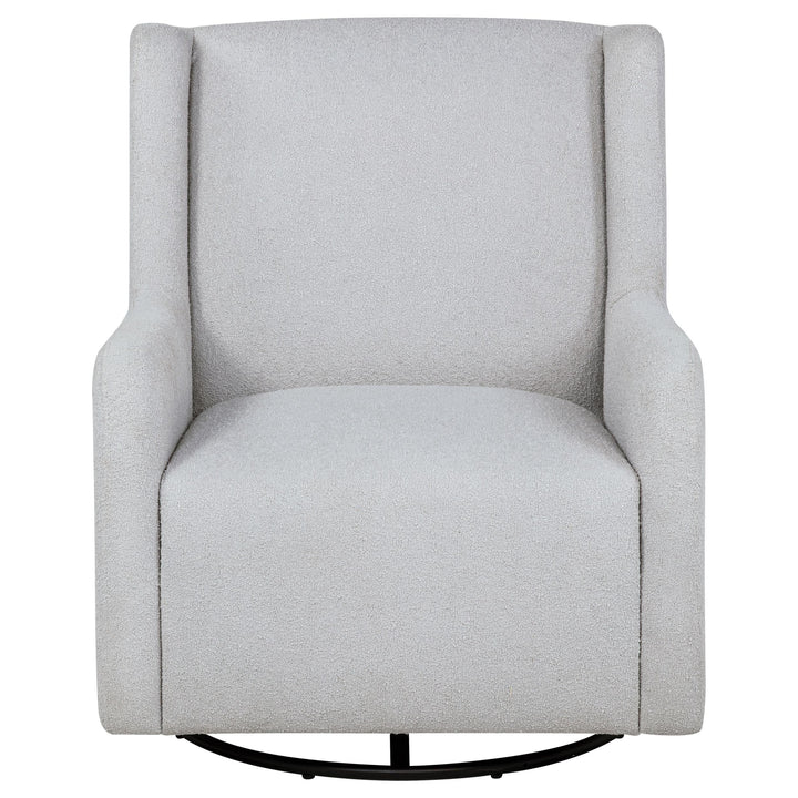 Coaster Furniture 902454 Serra Boucle Upholstered Swivel Glider Recliner Dove Grey