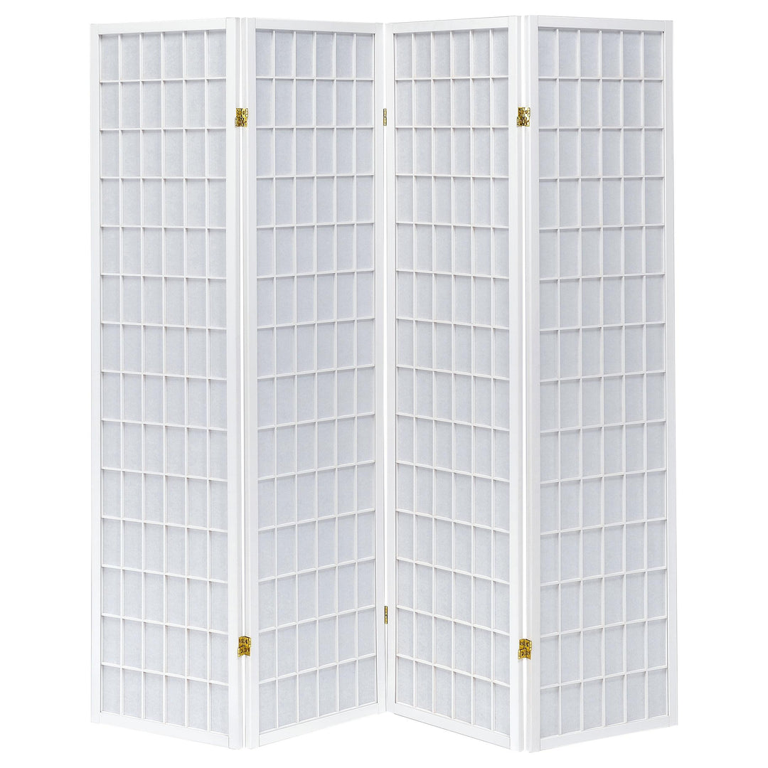 Coaster Furniture 902626 Roberto 4-Panel Room Divider Folding Shoji Screen White