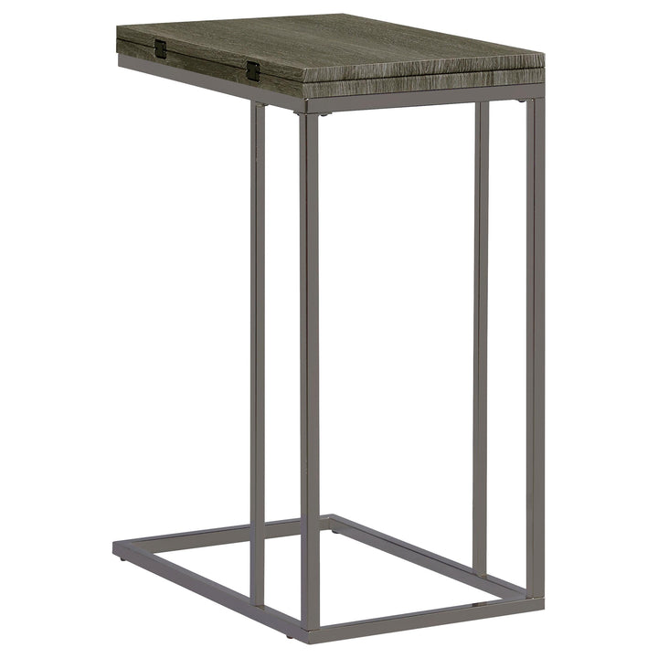Coaster Furniture 902864 Pedro Expandable C-Shaped Sofa Side Table Weathered Grey