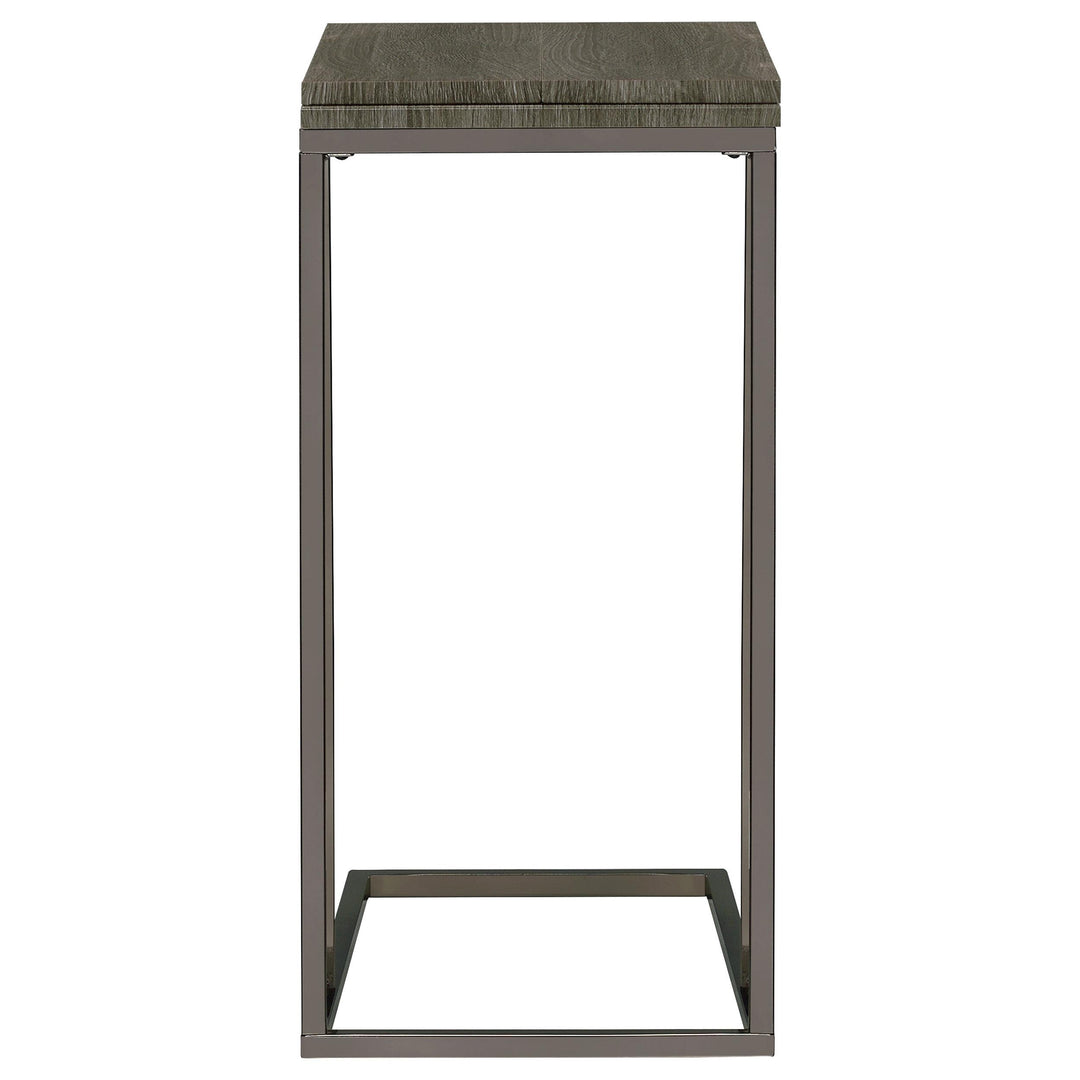 Coaster Furniture 902864 Pedro Expandable C-Shaped Sofa Side Table Weathered Grey