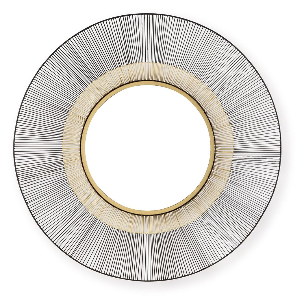 Dallmen - Accent Mirror - Black / Gold Finish