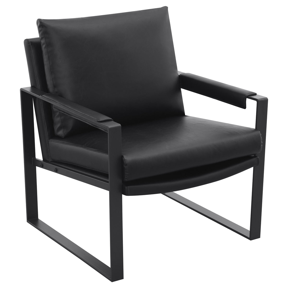 Rosalind - Upholstered Track Arm Accent Chair - Black