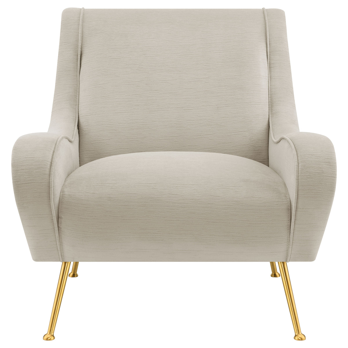 Ricci - Upholstered Saddle Arm Accent Chair - Stone