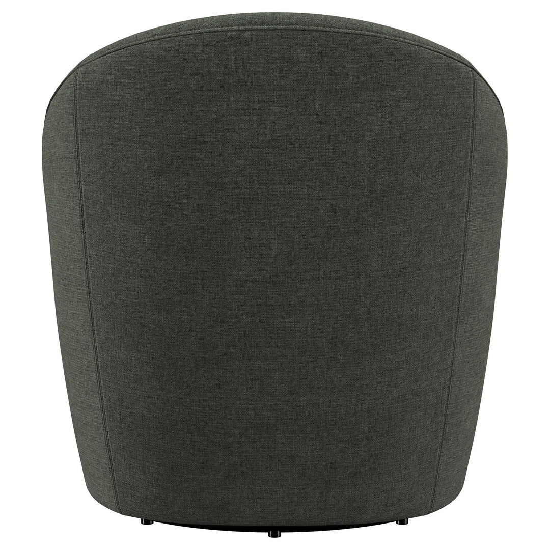 Coaster Furniture 903075 Leon Upholstered Barrel Accent Swivel Chair Hunter Green