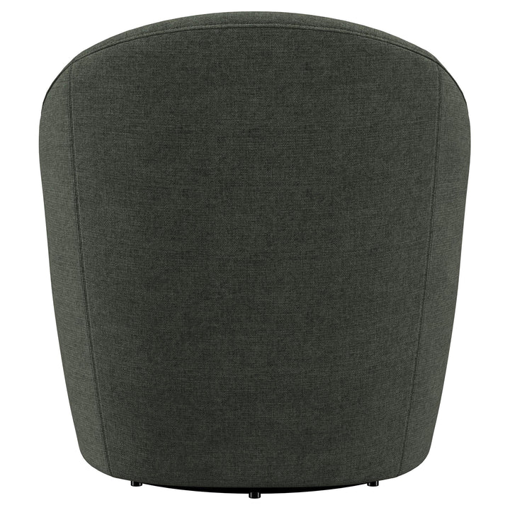 Coaster Furniture 903075 Leon Upholstered Barrel Accent Swivel Chair Hunter Green