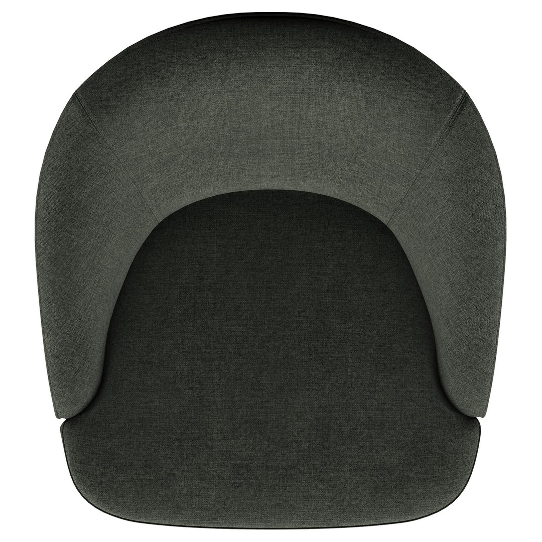 Coaster Furniture 903075 Leon Upholstered Barrel Accent Swivel Chair Hunter Green