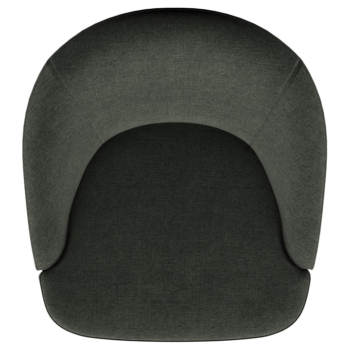 Coaster Furniture 903075 Leon Upholstered Barrel Accent Swivel Chair Hunter Green