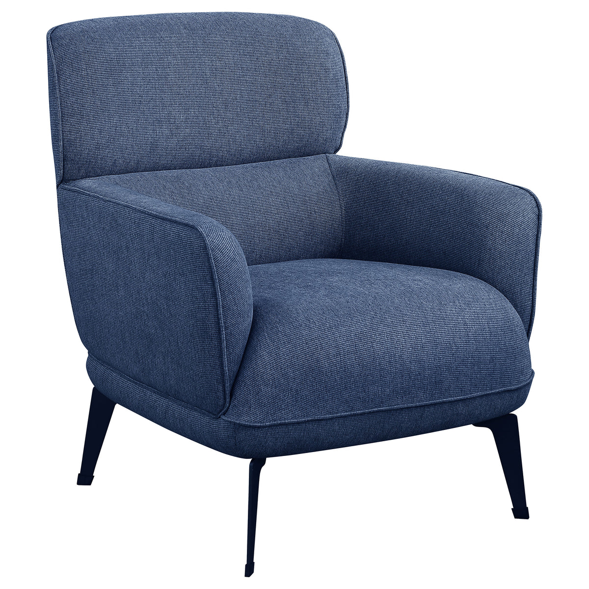 Andrea - Upholstered Crecent Arm Accent Chair - Blue