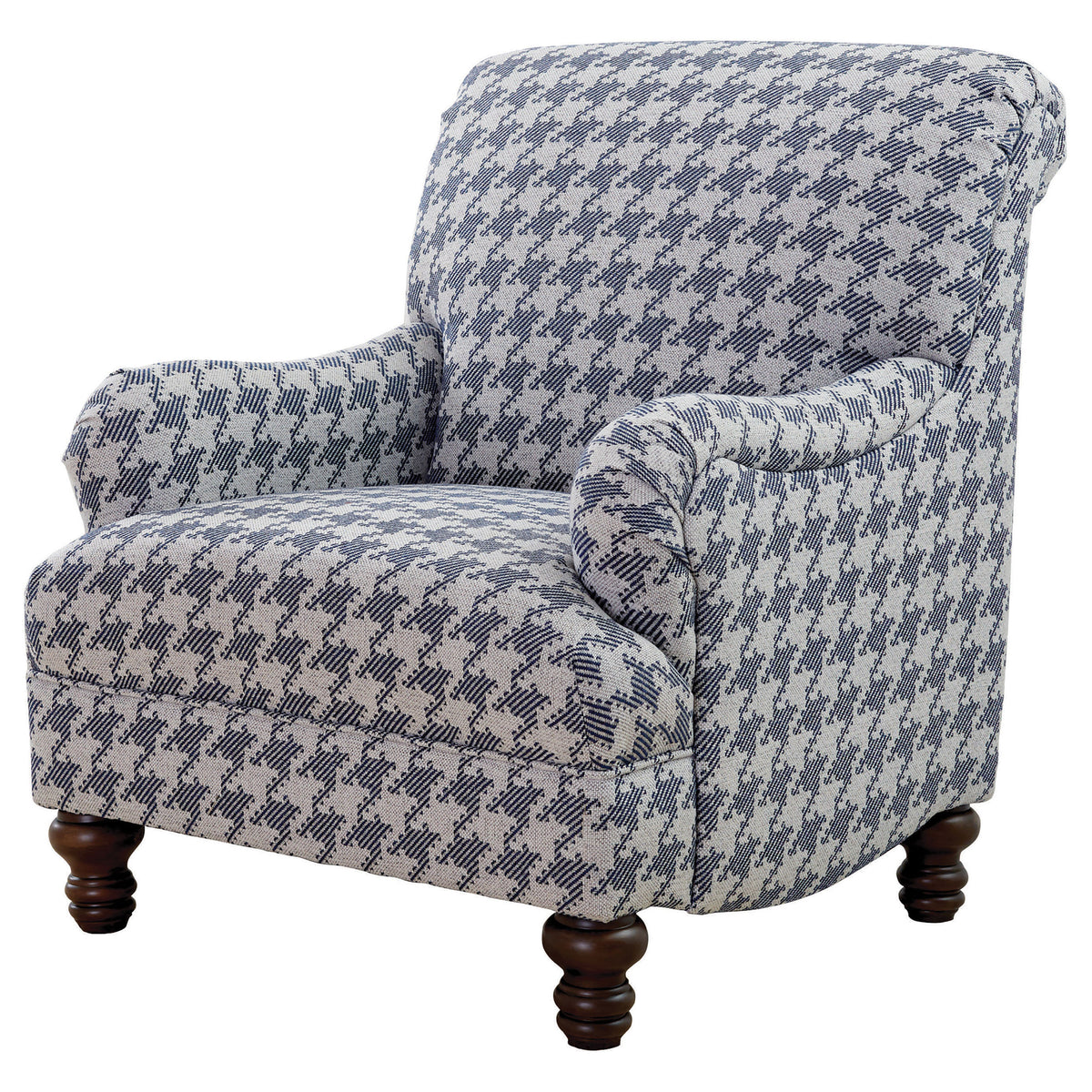 Glenn - Upholstered English Arm Accent Chair - Blue