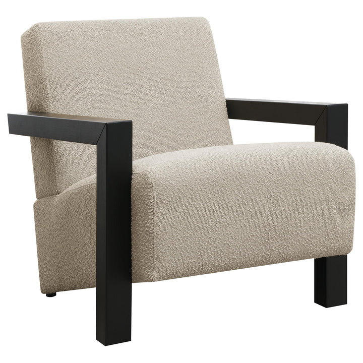 Coaster Furniture 903095 Fitzroy Boucle Upholstered Accent Arm Chair Latte