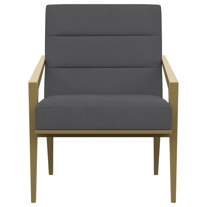 Coaster Furniture 903144 Kirra Upholstered Metal Arm Accent Chair Dark Grey