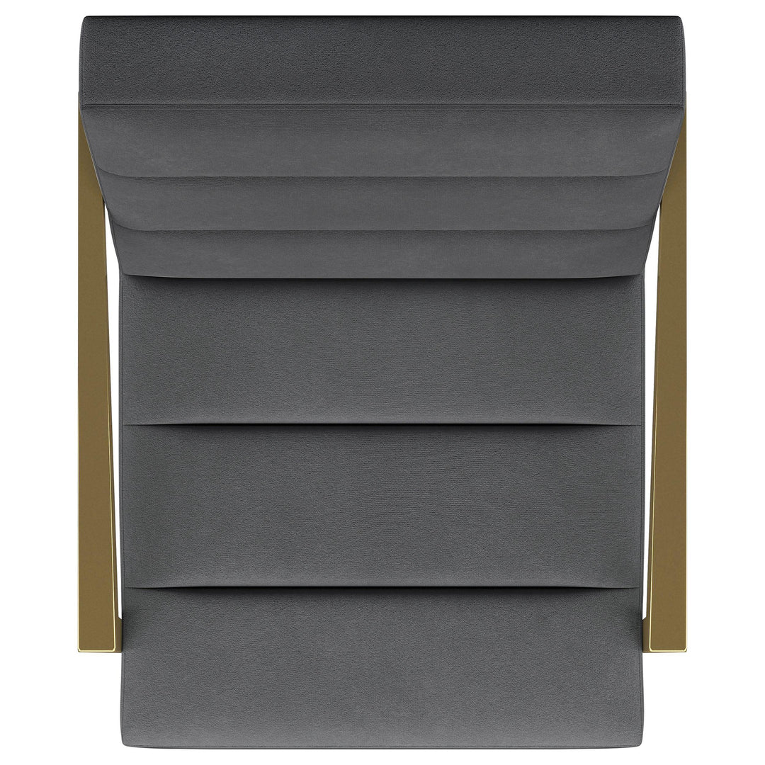 Coaster Furniture 903144 Kirra Upholstered Metal Arm Accent Chair Dark Grey