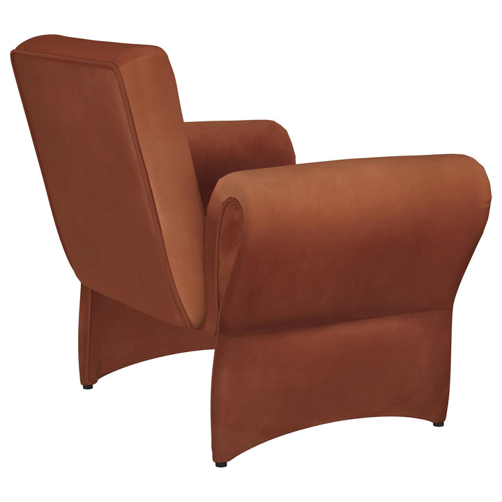 Coaster Furniture 903150 Liana Upholstered Roll Arm Accent Armchair Rust Orange