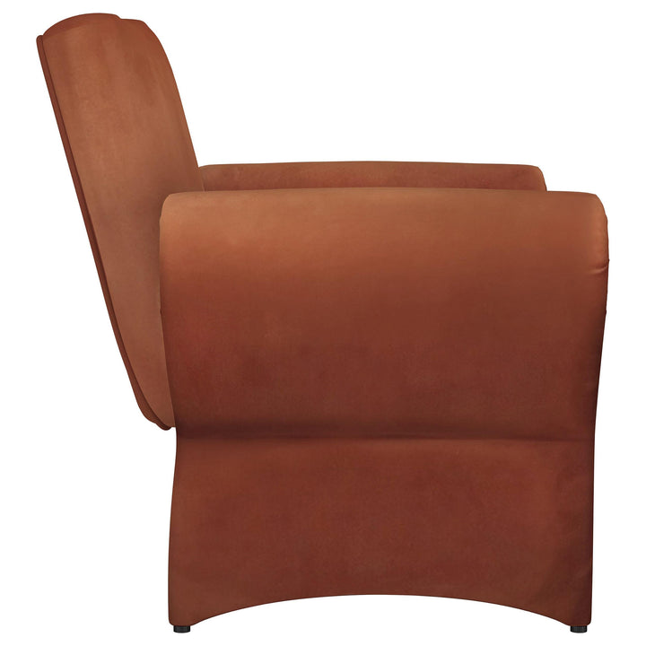 Coaster Furniture 903150 Liana Upholstered Roll Arm Accent Armchair Rust Orange