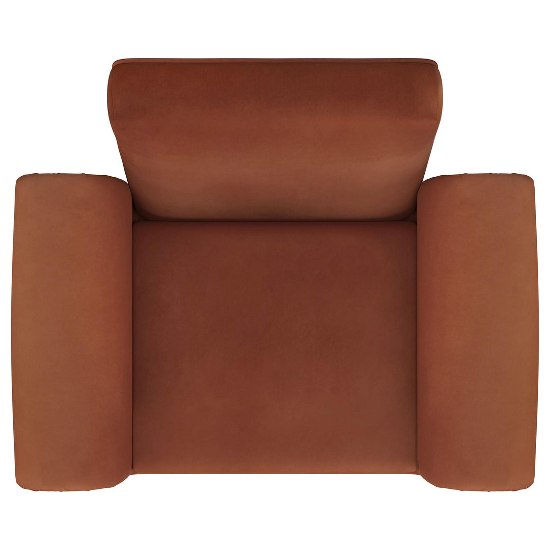 Coaster Furniture 903150 Liana Upholstered Roll Arm Accent Armchair Rust Orange